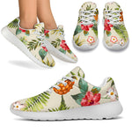 White Aloha Pineapple Pattern Print Sport Shoes GearFrost