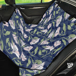 White Alstroemeria Pattern Print Pet Car Back Seat Cover