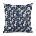 White Alstroemeria Pattern Print Pillow Cover