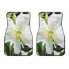 White Amaryllis Print Front Car Floor Mats