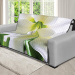 White Amaryllis Print Futon Protector