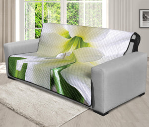 White Amaryllis Print Futon Protector