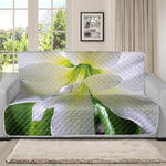 White Amaryllis Print Futon Protector