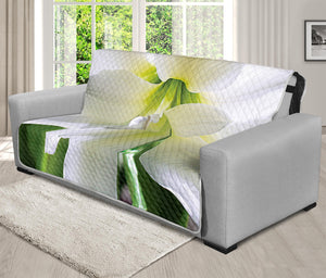 White Amaryllis Print Futon Protector