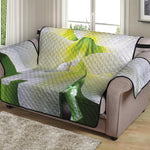 White Amaryllis Print Loveseat Protector