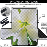 White Amaryllis Print Loveseat Protector