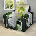 White Amaryllis Print Recliner Protector