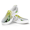 White Amaryllis Print White Slip On Shoes