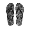 White And Black Adinkra Symbols Print Flip Flops