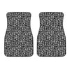 White And Black Adinkra Symbols Print Front Car Floor Mats