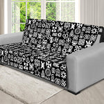 White And Black Adinkra Symbols Print Futon Protector