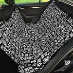 White And Black Adinkra Symbols Print Pet Car Back Seat Cover