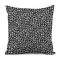 White And Black Adinkra Symbols Print Pillow Cover