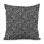 White And Black Adinkra Symbols Print Pillow Cover