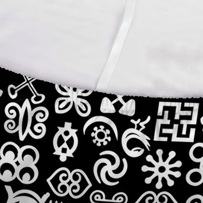 White And Black Adinkra Symbols Print Sofa Cover
