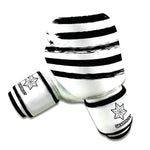 White And Black American Flag Print Boxing Gloves