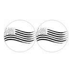 White And Black American Flag Print Car Coasters