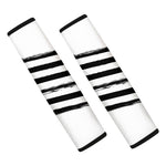 White And Black American Flag Print Car Seat Belt Covers