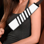 White And Black American Flag Print Car Seat Belt Covers