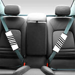 White And Black American Flag Print Car Seat Belt Covers