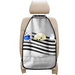 White And Black American Flag Print Car Seat Organizers