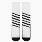 White And Black American Flag Print Crew Socks