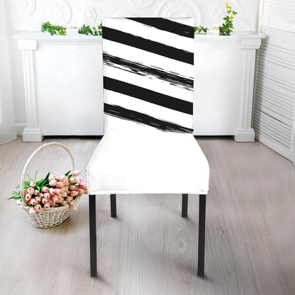 White And Black American Flag Print Dining Chair Slipcover