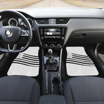 White And Black American Flag Print Front Car Floor Mats