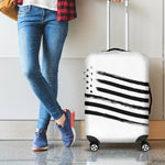 White And Black American Flag Print Luggage Cover