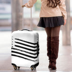 White And Black American Flag Print Luggage Cover