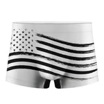 White And Black American Flag Print Men's Boxer Briefs