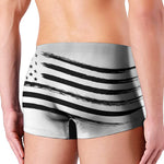 White And Black American Flag Print Men's Boxer Briefs