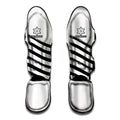 White And Black American Flag Print Muay Thai Shin Guards