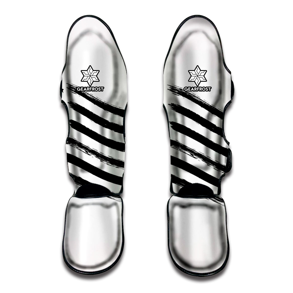 White And Black American Flag Print Muay Thai Shin Guard