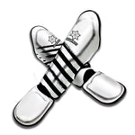 White And Black American Flag Print Muay Thai Shin Guard