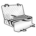 White And Black American Flag Print Pet Car Back Seat Cover