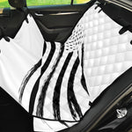 White And Black American Flag Print Pet Car Back Seat Cover