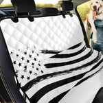White And Black American Flag Print Pet Car Back Seat Cover