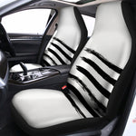 White And Black American Flag Print Universal Fit Car Seat Covers