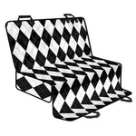 White And Black Argyle Pattern Print Pet Car Back Seat Cover