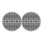 White And Black Aztec Pattern Print Car Coasters