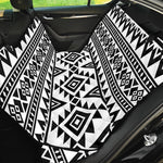 White And Black Aztec Pattern Print Pet Car Back Seat Cover