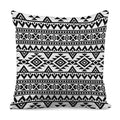 White And Black Aztec Pattern Print Pillow Cover