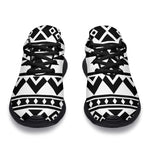 White And Black Aztec Pattern Print Sport Shoes GearFrost