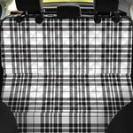 White And Black Border Tartan Print Pet Car Back Seat Cover