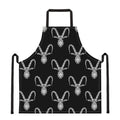 White And Black Capricorn Sign Print Apron