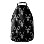 White And Black Capricorn Sign Print Car Seat Organizers