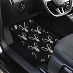 White And Black Capricorn Sign Print Front Car Floor Mats