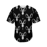 White And Black Capricorn Sign Print Men's Baseball Jersey