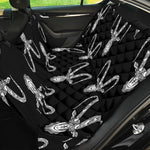 White And Black Capricorn Sign Print Pet Car Back Seat Cover